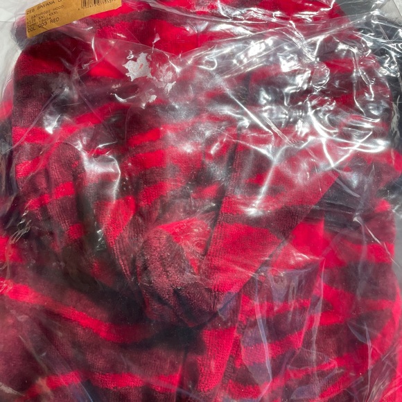 Roberto Cavalier Unisex Zebra Shawl Bathrobe Red Size XXL - Picture 14 of 15